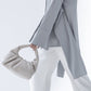 Marshmallow Croissant Bag in Soft Leather, White