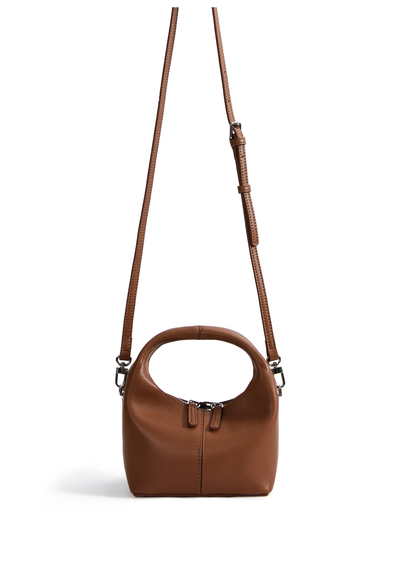 Rebecca Small Cutie Leather Bag, Caramel