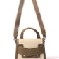 Evelyn Bag in Canvas and Genuine Leather, Gray