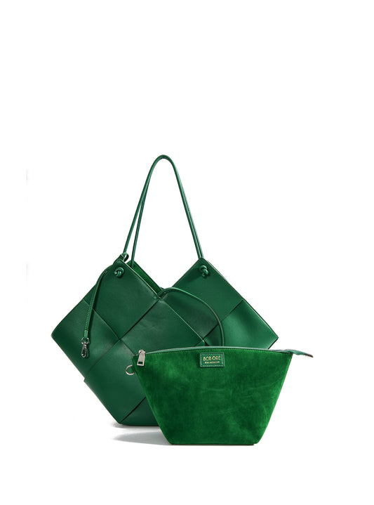 Taylor Contexture Leather Bag, Racing Green