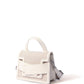 Evelyn Bag in Canvas and Genuine Leather, White