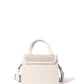 Evelyn Bag in Canvas and Genuine Leather, White