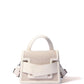 Evelyn Bag in Canvas and Genuine Leather, White