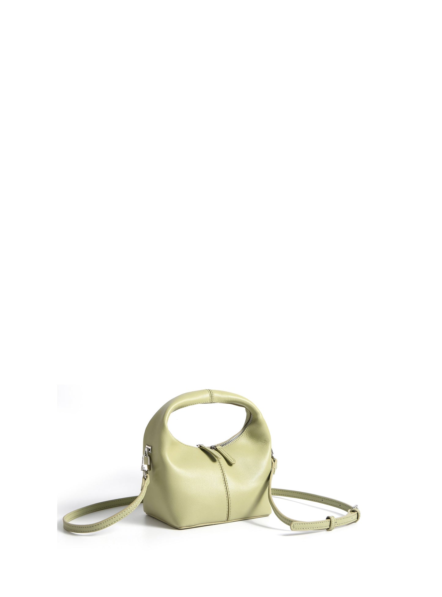 Rebecca Small Cutie Leather Bag, Matcha Green