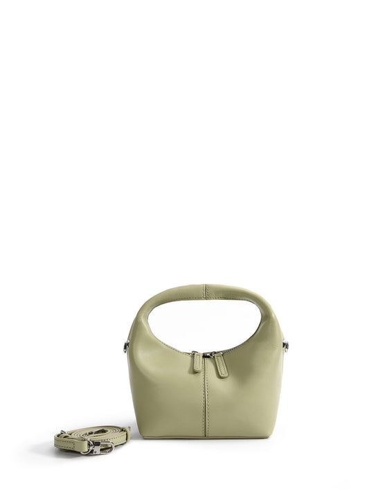 Rebecca Small Cutie Leather Bag, Matcha Green