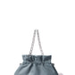 Mila Bag in Smooth Leather, Haze Blue