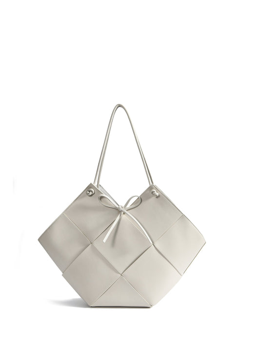 Taylor Contexture Leather Bag, Off White