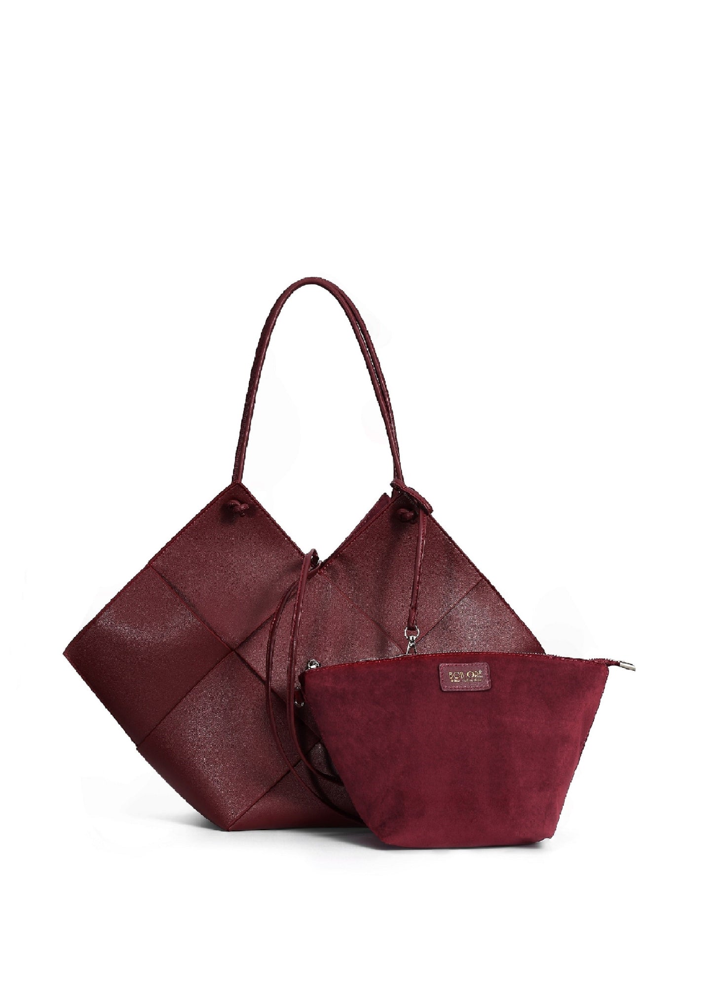 Taylor Contexture Leather Bag, Plum (Burgundy)