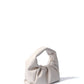 Marshmallow Croissant Bag in Soft Leather, White