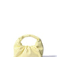 Marshmallow Croissant Bag in Soft Leather, Bright Yellow