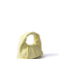 Marshmallow Croissant Bag in Soft Leather, Bright Yellow