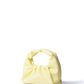 Marshmallow Croissant Bag in Soft Leather, Bright Yellow