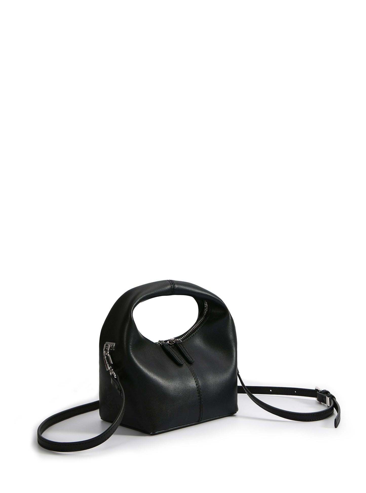 Rebecca Small Cutie Leather Bag, Black