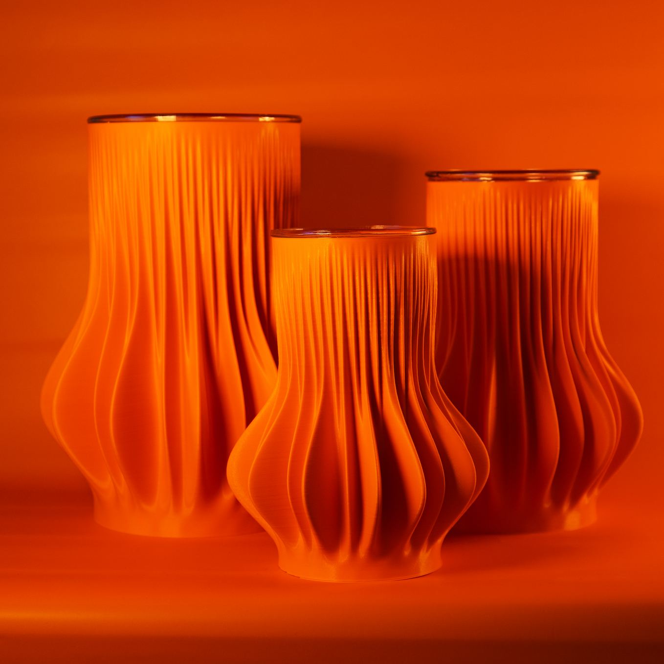 LAMELLA VASE • ORANGE