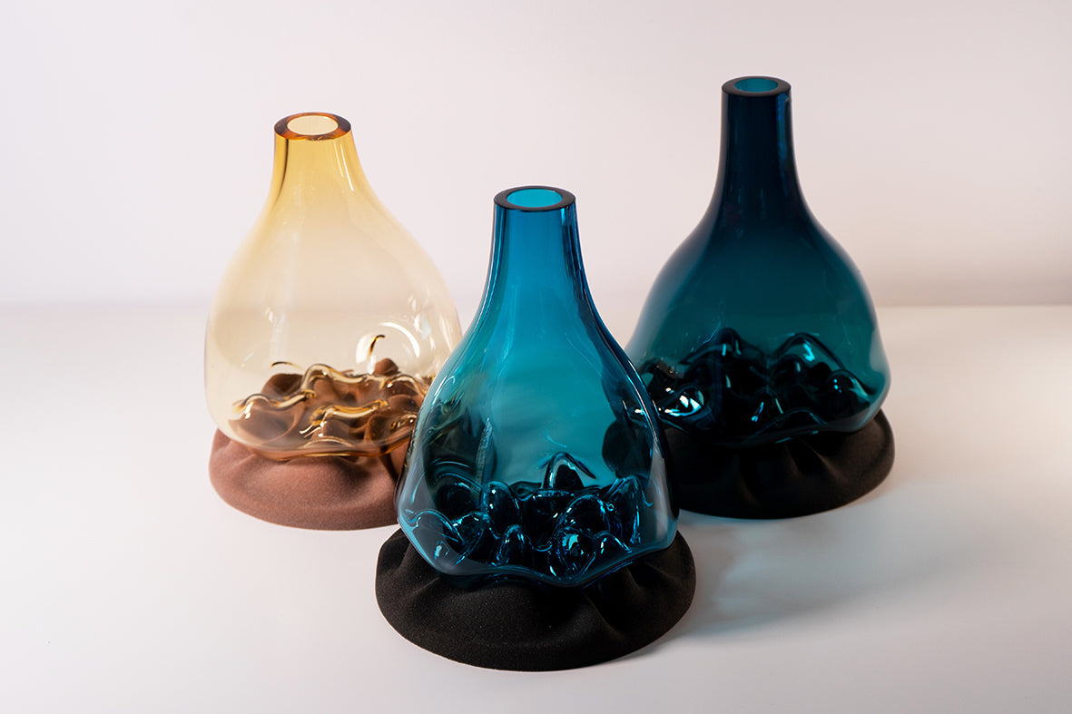 Flora Decanter • Lake Edition • Deep Blue • Sand