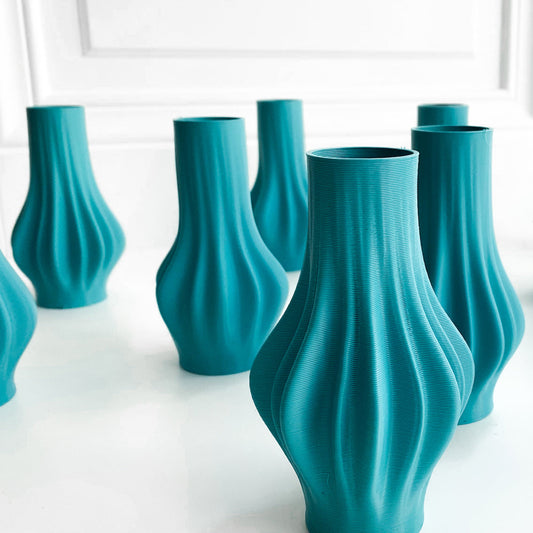 LAMELLA VASES • TURQUOISE