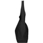 Black Zip Leather Shoulder Hobo Bag