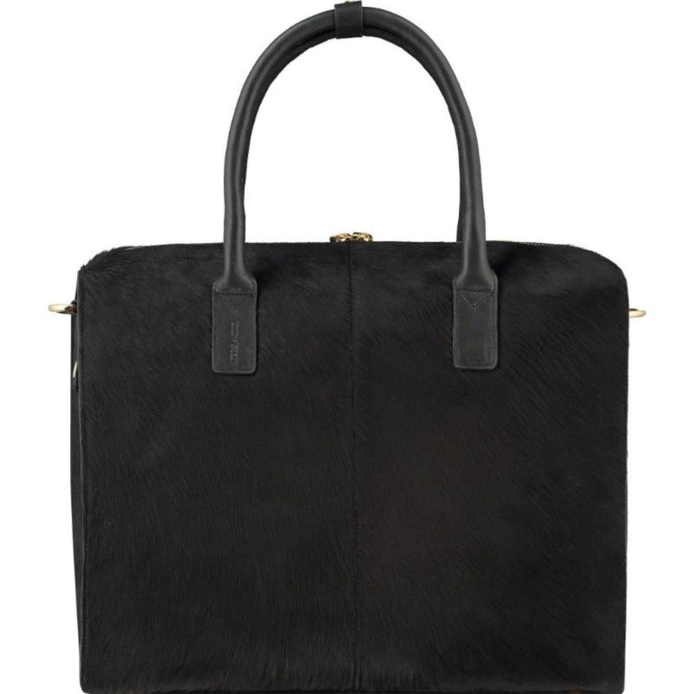 Black Large Leather Grab Bag