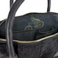 Black Large Leather Grab Bag