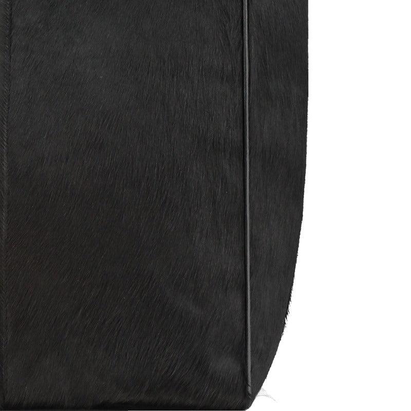 Black Large Leather Grab Bag