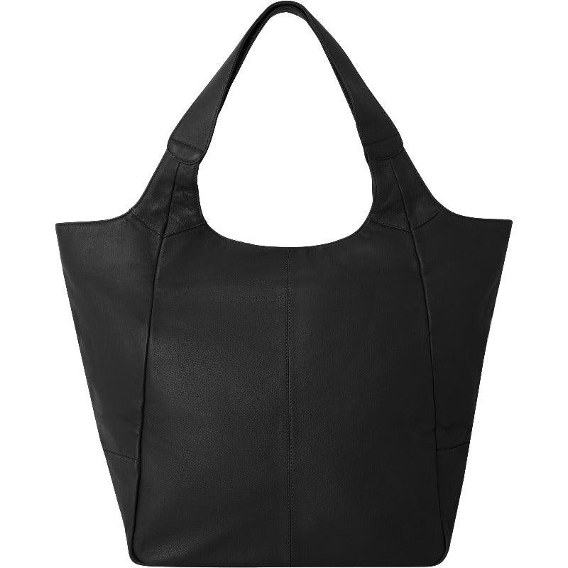 Black Large Pocket Tote Shoulder Bag