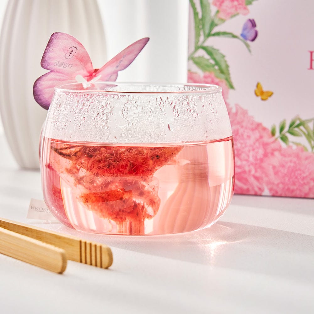 3 Butterfly Tea Bag Pink Gift Box