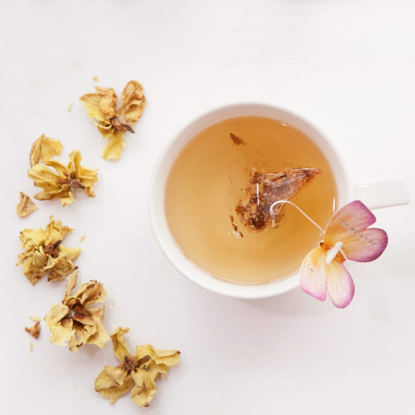 6 Butterfly Flower Tea Bag Orange Box - BotoxBarb 