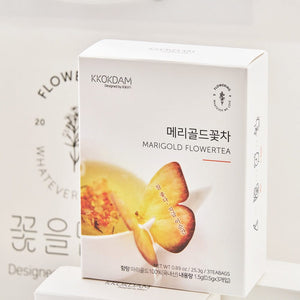 6 Butterfly Flower Tea Bag Orange Box - BotoxBarb 
