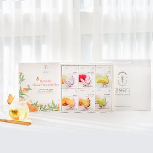 6 Butterfly Flower Tea Bag Orange Box - BotoxBarb 