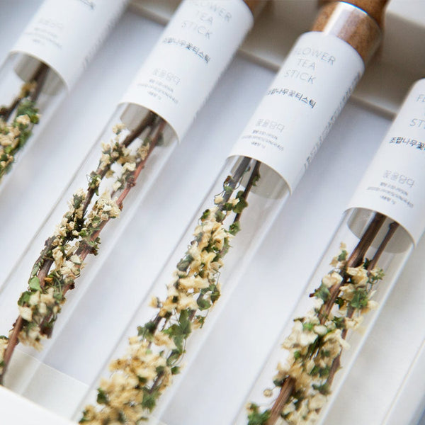 Bridal Wreath Spiraea Flower Tea Stick Gift Set - BotoxBarb 