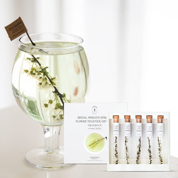 Bridal Wreath Spiraea Flower Tea Stick Gift Set - BotoxBarb 