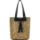 Brix + Bailey Animal Print Leather Tote