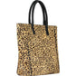 Animal Print Large Leather Tote