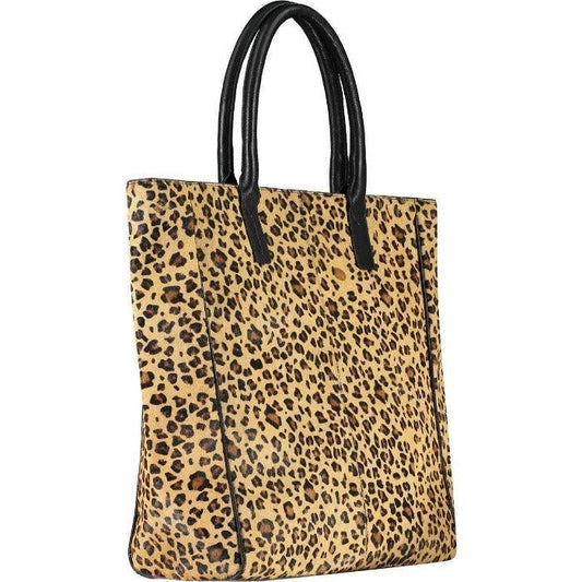 Animal Print Large Leather Tote